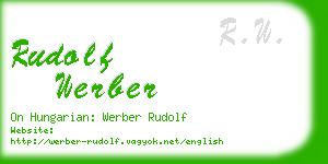rudolf werber business card